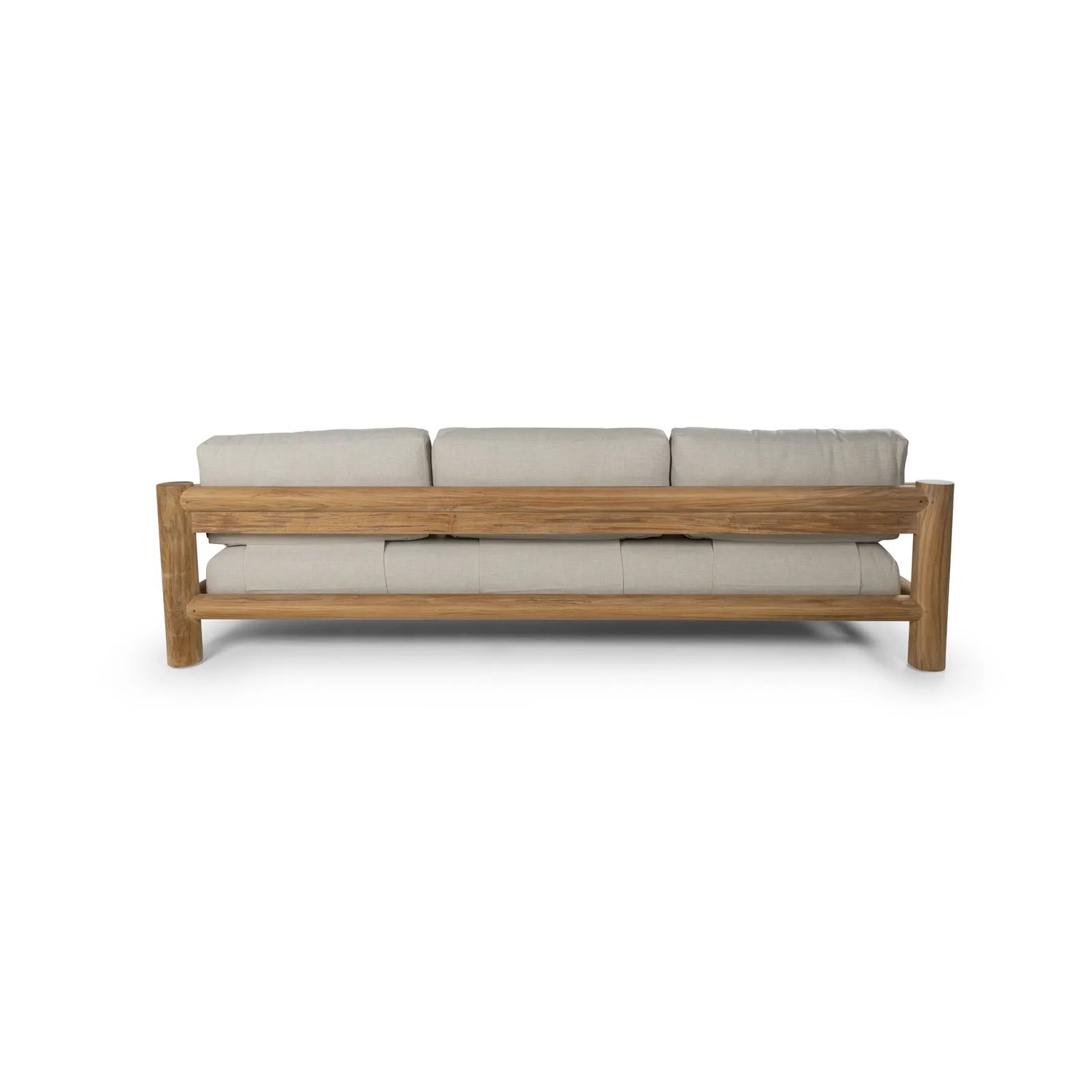 4-Sitzer Garten Sofa Camogli Teakholz in Natur, 276×92×66 cm - ZEN ZONE Furniture