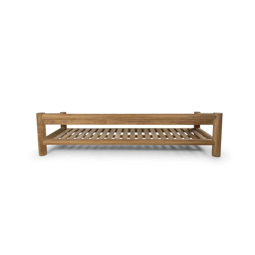 4-Sitzer Garten Sofa Camogli Teakholz in Natur, 276×92×66 cm - ZEN ZONE Furniture
