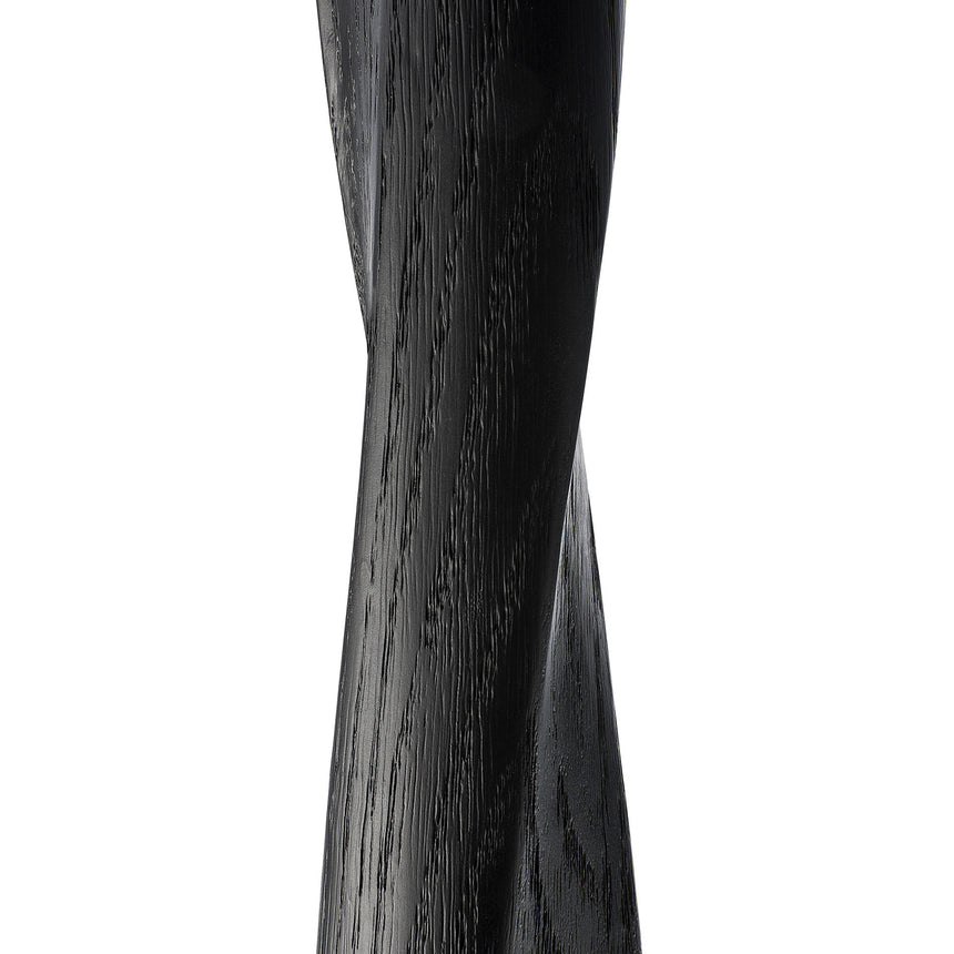 Torsion Esstisch - lackierte Eiche - schwarz - rund - 70 x 70 x 76 cm - ZEN ZONE