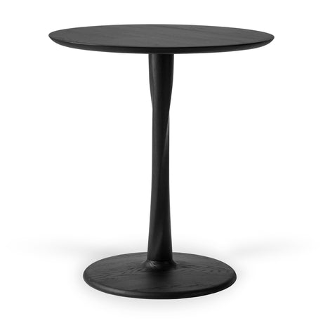 Torsion Esstisch - lackierte Eiche - schwarz - rund - 70 x 70 x 76 cm - ZEN ZONE