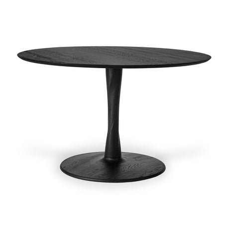 Torsion Esstisch - lackierte Eiche - schwarz - rund - 127 x 127 x 76 cm - ZEN ZONE