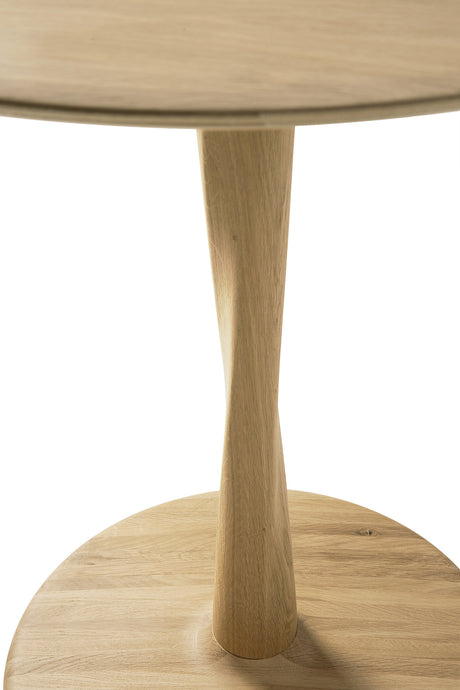 Torsion Esstisch - lackierte Eiche - rund - 70 x 70 x 76 cm - ZEN ZONE