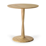 Torsion Esstisch - lackierte Eiche - rund - 70 x 70 x 76 cm - ZEN ZONE