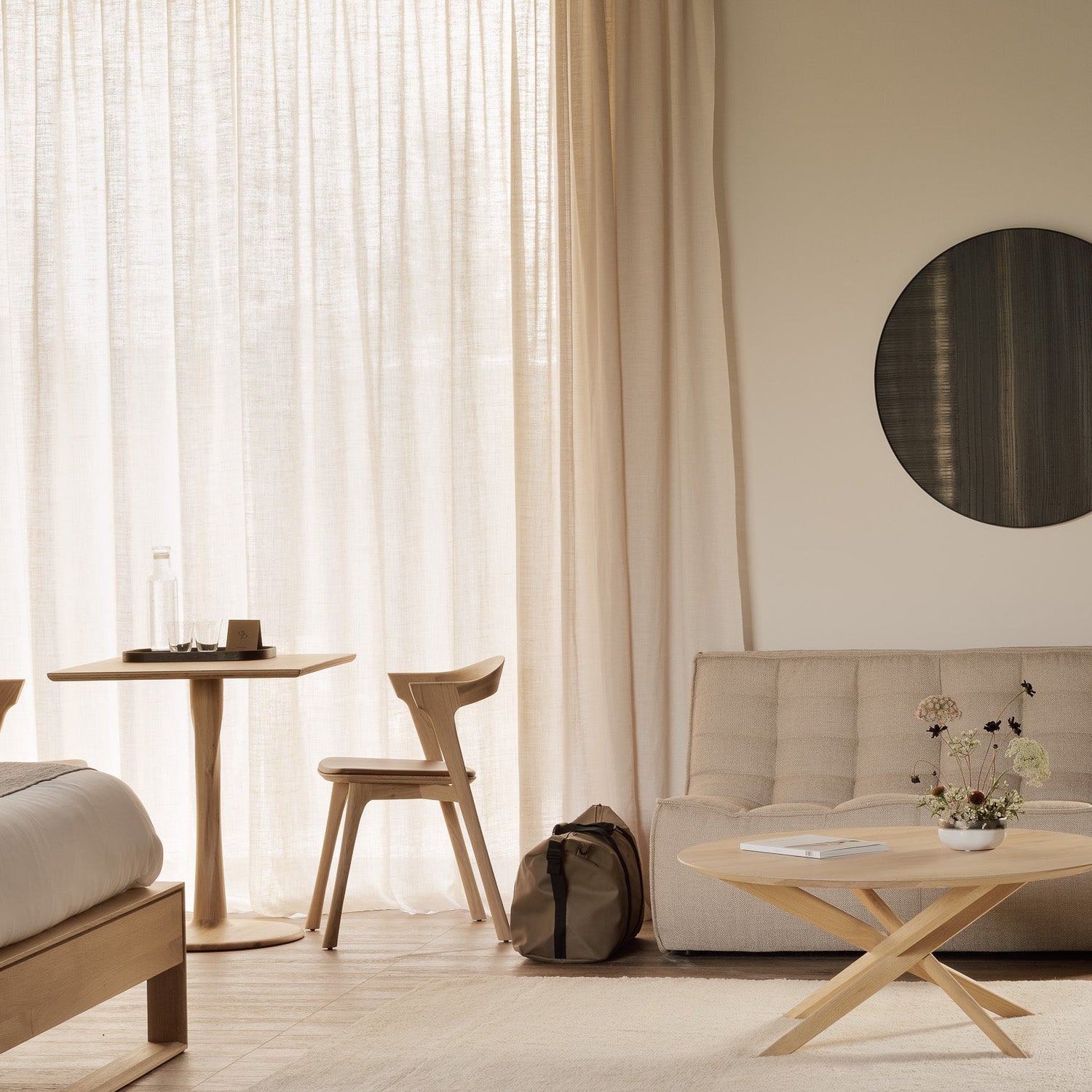 Mikado Couchtisch - Eiche - rund - ZEN ZONE