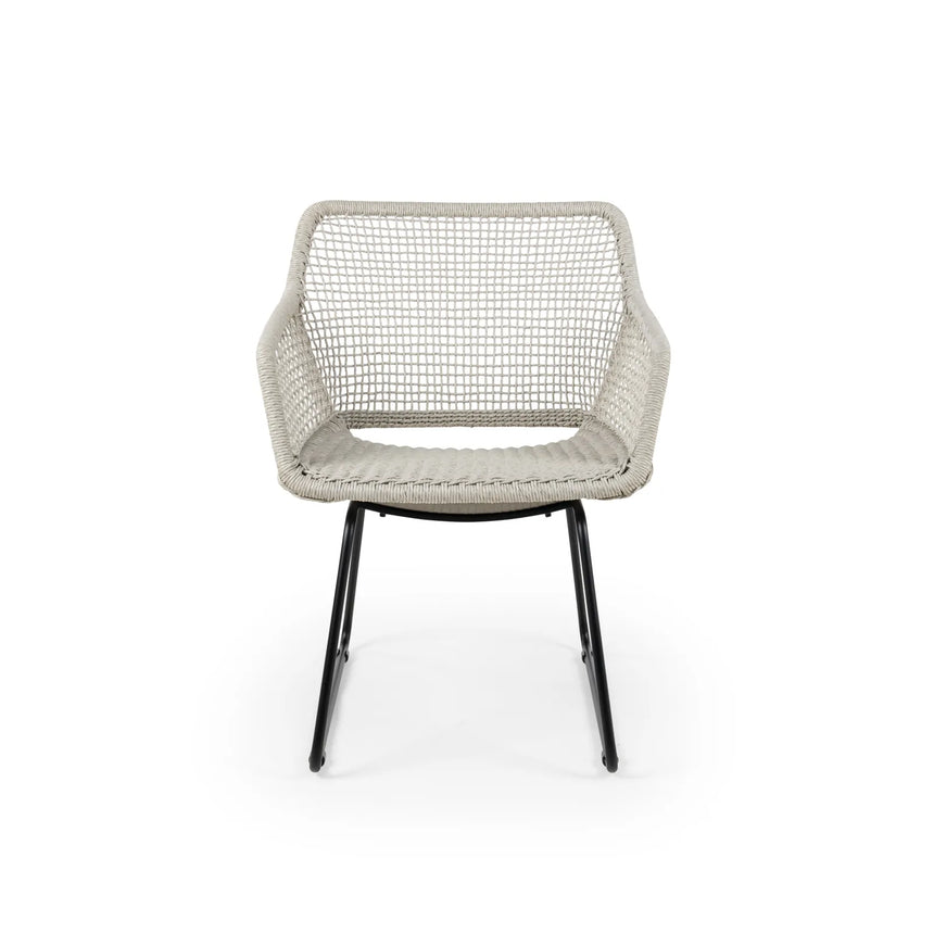ESTA Gartenstuhl aus Aluminium Leinen geflechtet - ZEN ZONE Furniture