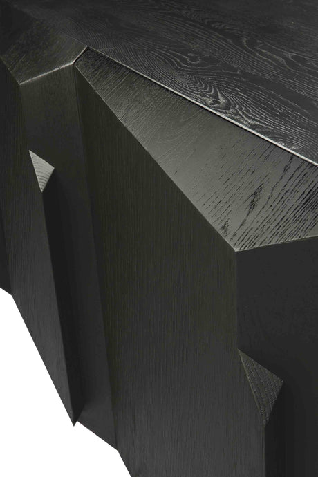 Stairs Sideboard - lackierte Eiche - schwarz - 3 Türen - 150 x 46 x 80 cm - ZEN ZONE Furniture