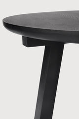 Tripod Beistelltisch - lackierte Eiche - schwarz - rund - 46 x 46 x 56 cm - ZEN ZONE Furniture