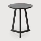 Tripod Beistelltisch - lackierte Eiche - schwarz - rund - 46 x 46 x 56 cm - ZEN ZONE Furniture