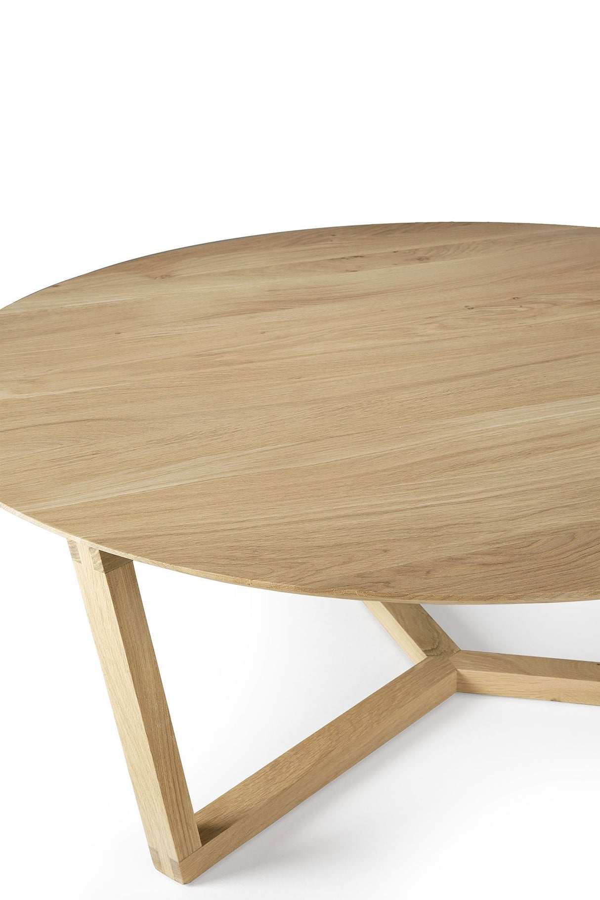 Dreibein-Couchtisch - lackierte Eiche - rund - ZEN ZONE