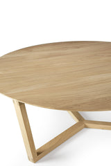 Dreibein-Couchtisch - lackierte Eiche - rund - ZEN ZONE