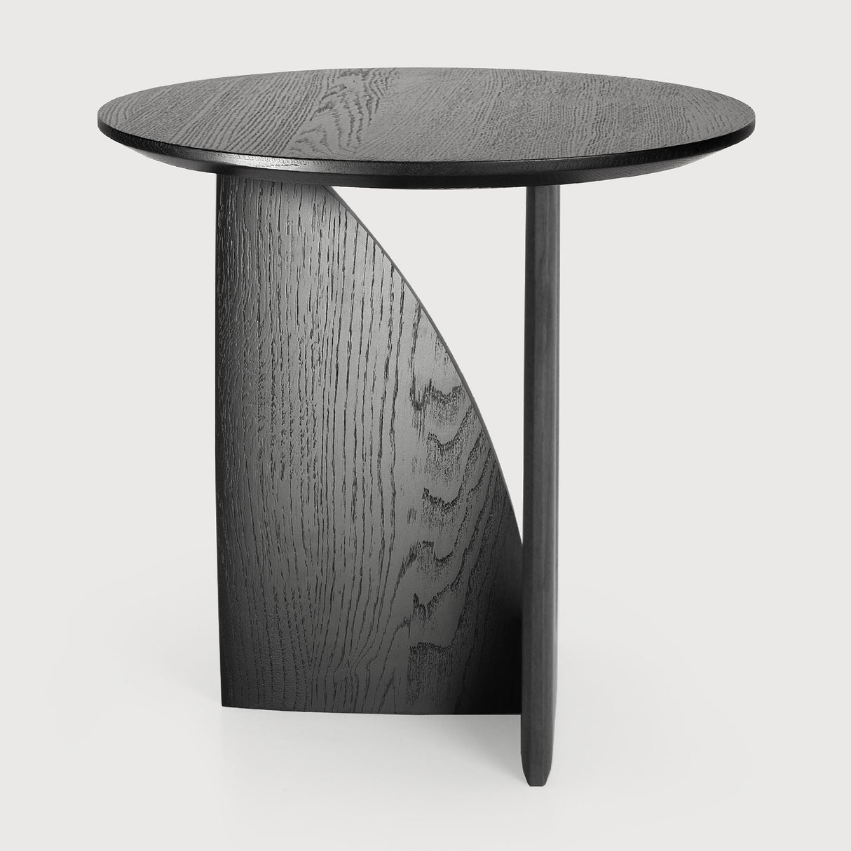 Geometric Beistelltisch - lackierte Eiche - schwarz - rund - 51 x 51 x 50 cm - ZEN ZONE Furniture