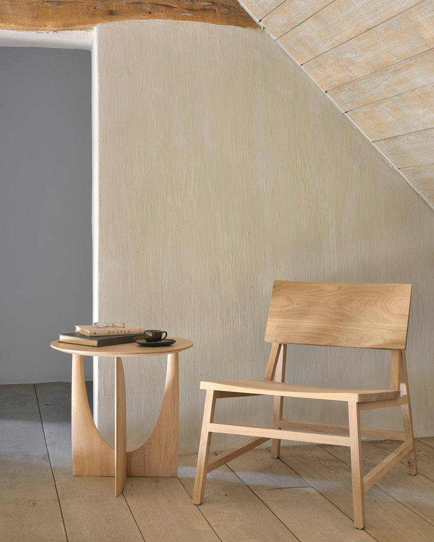 Geometric Beistelltisch - lackierte Eiche - rund - 51 x 51 x 50 cm - ZEN ZONE Furniture