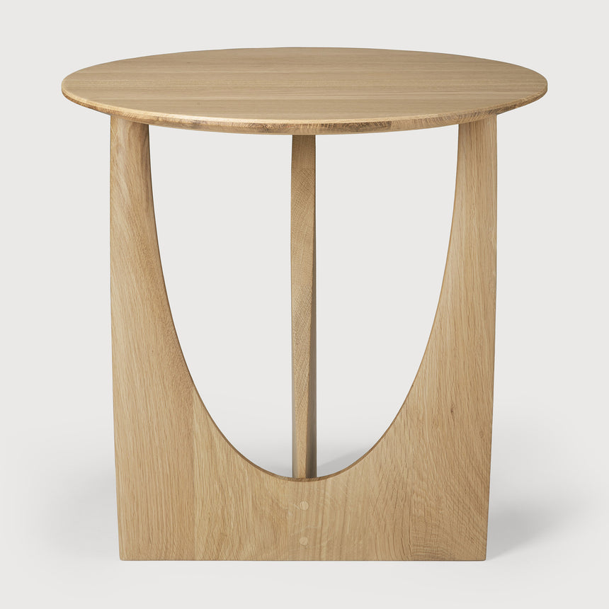 Geometric Beistelltisch - lackierte Eiche - rund - 51 x 51 x 50 cm - ZEN ZONE Furniture