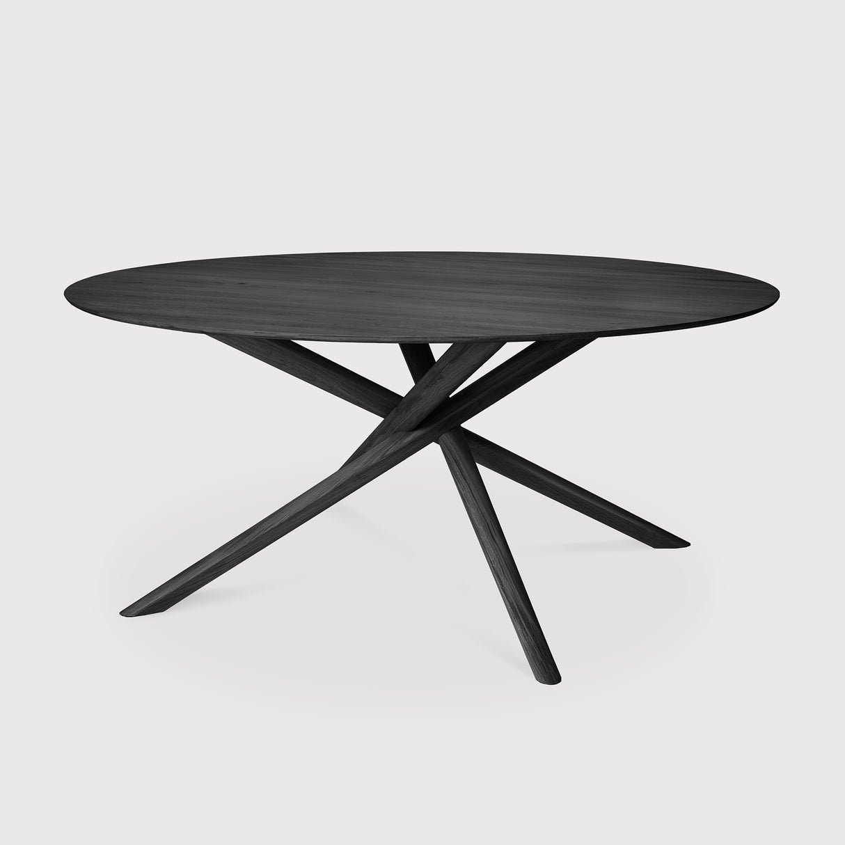 Mikado Esstisch - lackierte Eiche - schwarz - rund - 150 x 150 x 76 cm - ZEN ZONE Furniture