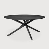Mikado Esstisch - lackierte Eiche - schwarz - rund - 150 x 150 x 76 cm - ZEN ZONE Furniture