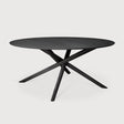 Mikado Esstisch - lackierte Eiche - schwarz - rund - 150 x 150 x 76 cm - ZEN ZONE Furniture