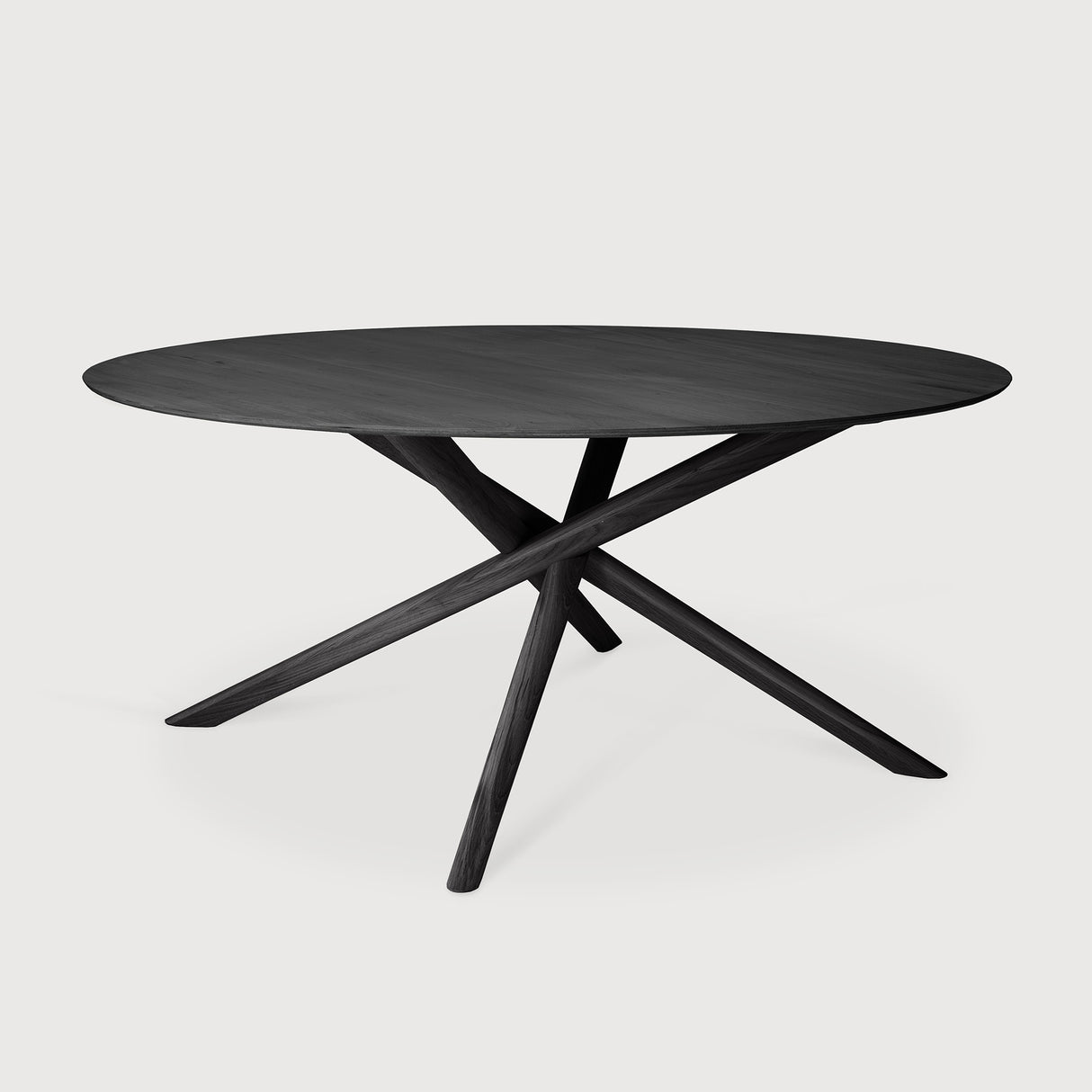 Mikado Esstisch - lackierte Eiche - schwarz - rund - 150 x 150 x 76 cm - ZEN ZONE Furniture