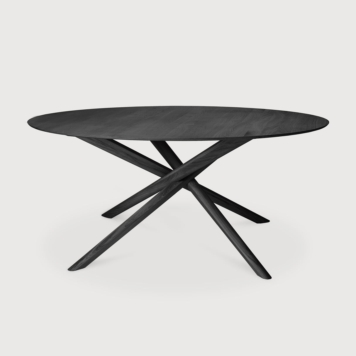 Mikado Esstisch - lackierte Eiche - schwarz - rund - 150 x 150 x 76 cm - ZEN ZONE Furniture
