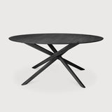 Mikado Esstisch - lackierte Eiche - schwarz - rund - 150 x 150 x 76 cm - ZEN ZONE Furniture