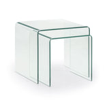Burano Set aus 2 Satztischen aus Glas - ZEN ZONE