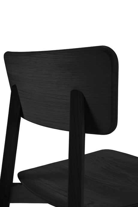 Casale Esszimmerstuhl - lackierte Eiche - schwarz - 46 x 52 x 80 cm - ZEN ZONE