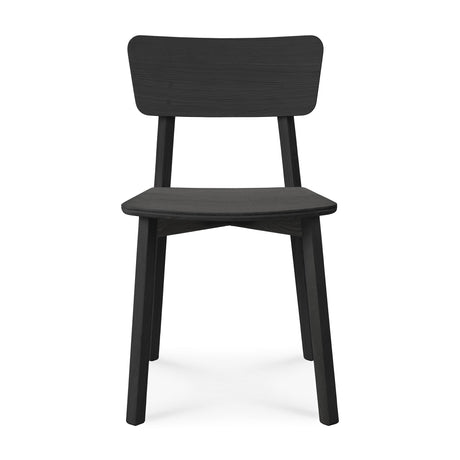 Casale Esszimmerstuhl - lackierte Eiche - schwarz - 46 x 52 x 80 cm - ZEN ZONE