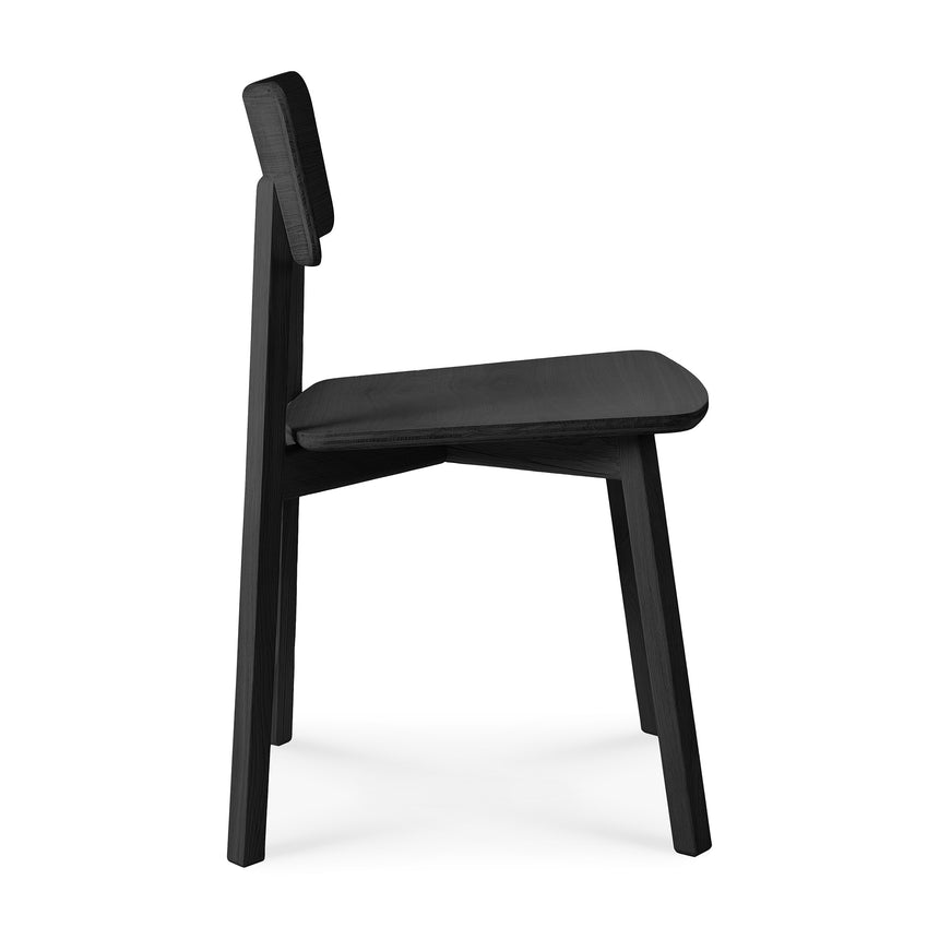 Casale Esszimmerstuhl - lackierte Eiche - schwarz - 46 x 52 x 80 cm - ZEN ZONE