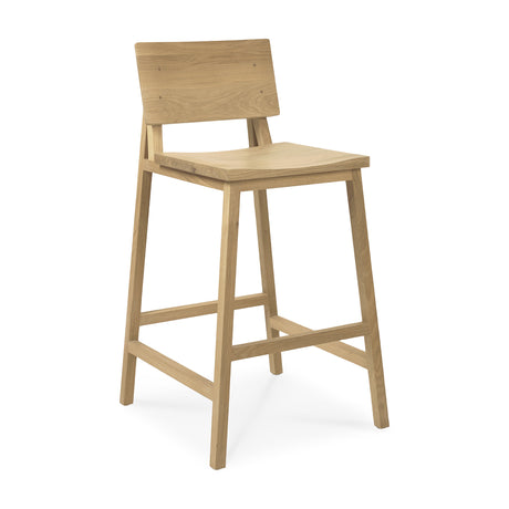 N3 Tresenhocker - Eiche - 49 x 50 x 92 cm - ZEN ZONE Furniture
