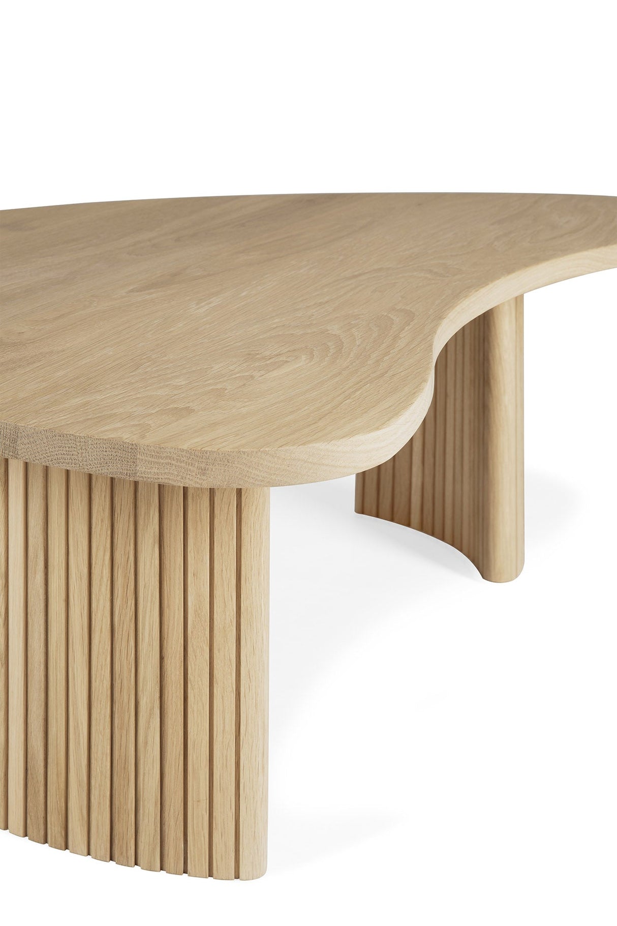 Boomerang Couchtisch - Eiche - Kieselsteinform - ZEN ZONE