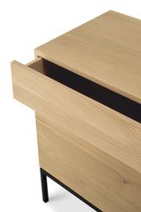 Ligna Sideboard - Eiche - schwarzes Metall - 3 Türen - 3 Schubladen - 165 x 45 x 78 cm - ZEN ZONE Furniture