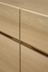Ligna Sideboard - Eiche - schwarzes Metall - 2 Türen - 2 Schubladen - 110 x 45 x 78 cm - ZEN ZONE Furniture