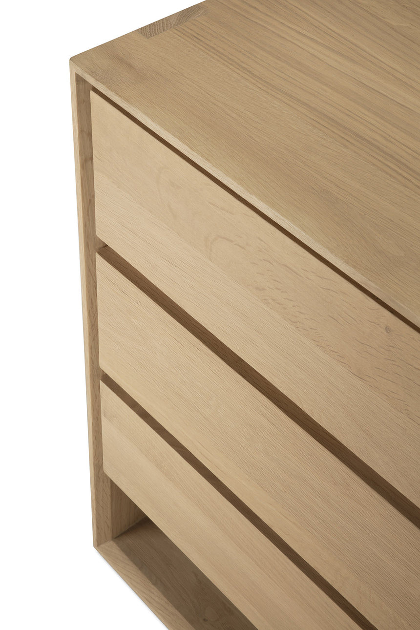 Nordic Kommode - Eiche - 3 Schubladen - 130 x 56 x 83 cm - ZEN ZONE Furniture