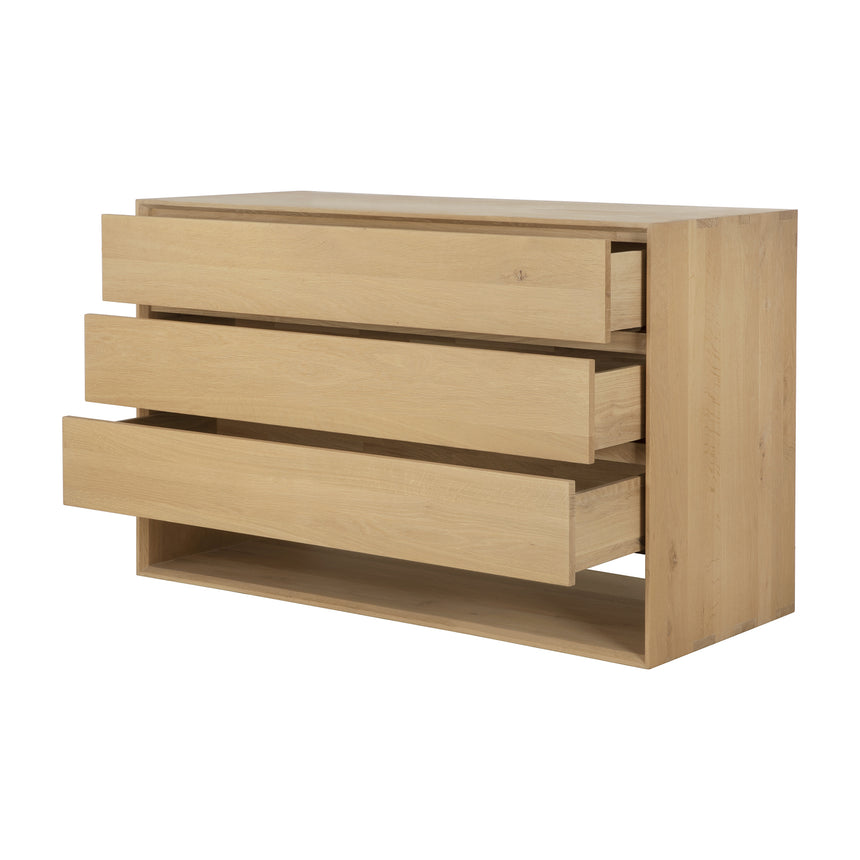 Nordic Kommode - Eiche - 3 Schubladen - 130 x 56 x 83 cm - ZEN ZONE Furniture
