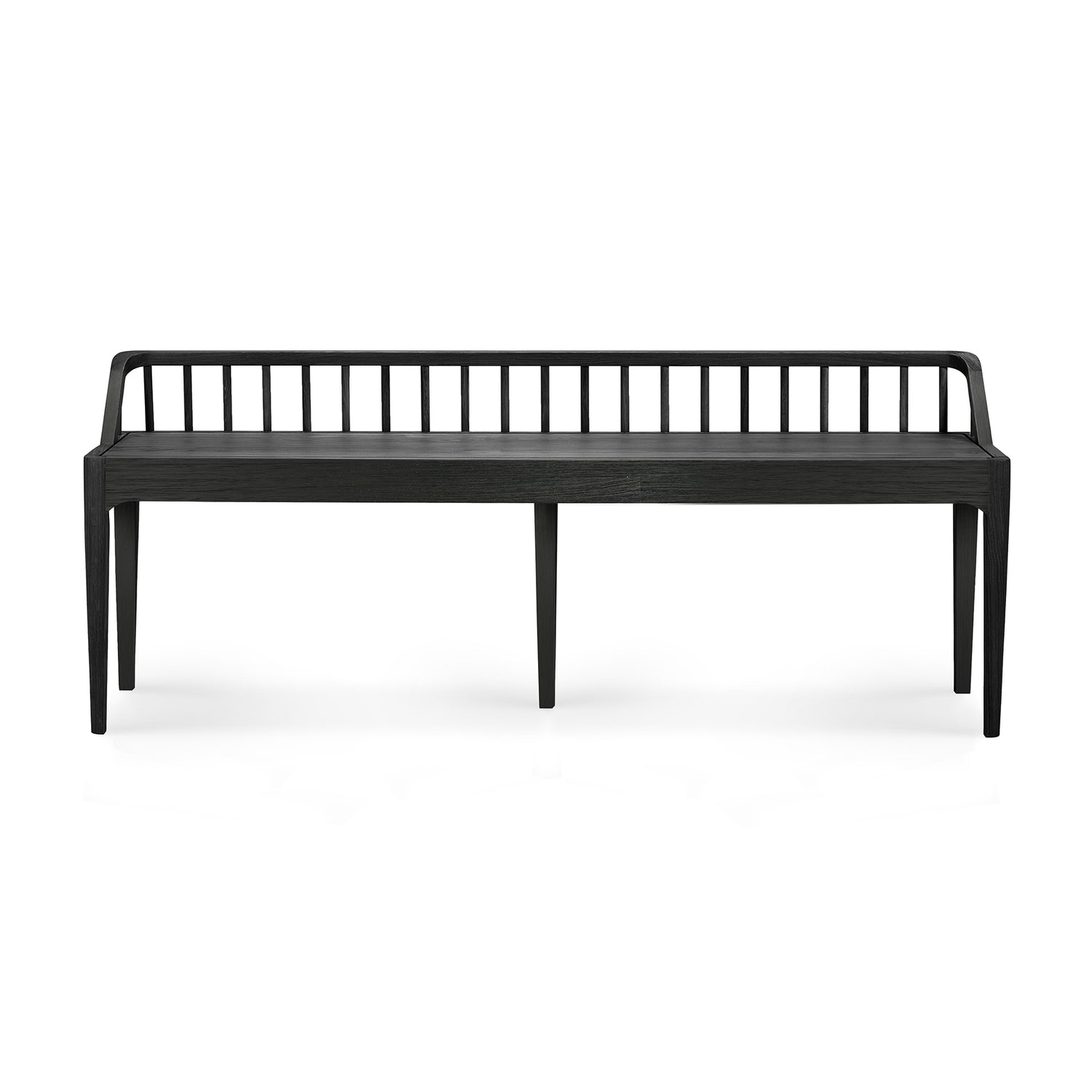 Spindle Sitzbank - lackierte Eiche - schwarz - 150 x 35 x 60 cm - ZEN ZONE