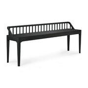 Spindle Sitzbank - lackierte Eiche - schwarz - 150 x 35 x 60 cm - ZEN ZONE