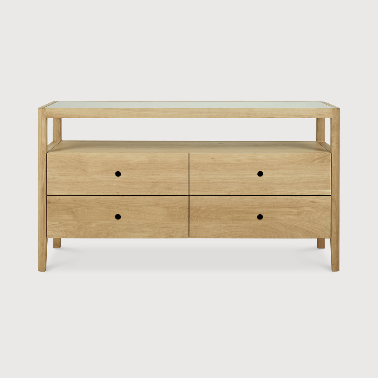 Spindle Kommode - Eiche - 4 Schubladen - 150 x 56 x 83 cm - ZEN ZONE Furniture