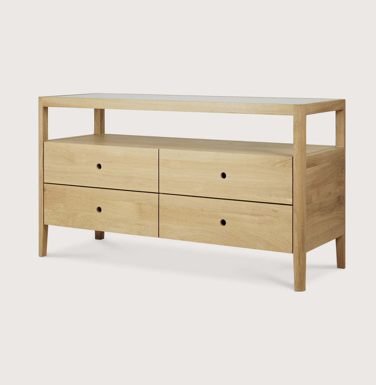 Spindle Kommode - Eiche - 4 Schubladen - 150 x 56 x 83 cm - ZEN ZONE Furniture