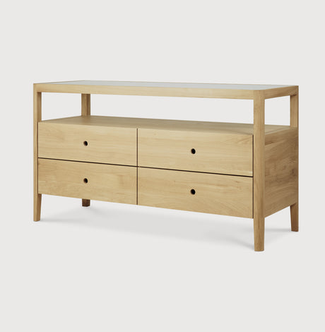 Spindle Kommode - Eiche - 4 Schubladen - 150 x 56 x 83 cm - ZEN ZONE Furniture