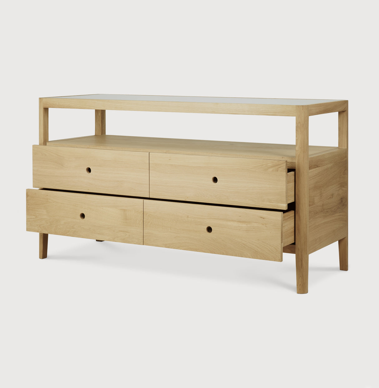 Spindle Kommode - Eiche - 4 Schubladen - 150 x 56 x 83 cm - ZEN ZONE Furniture