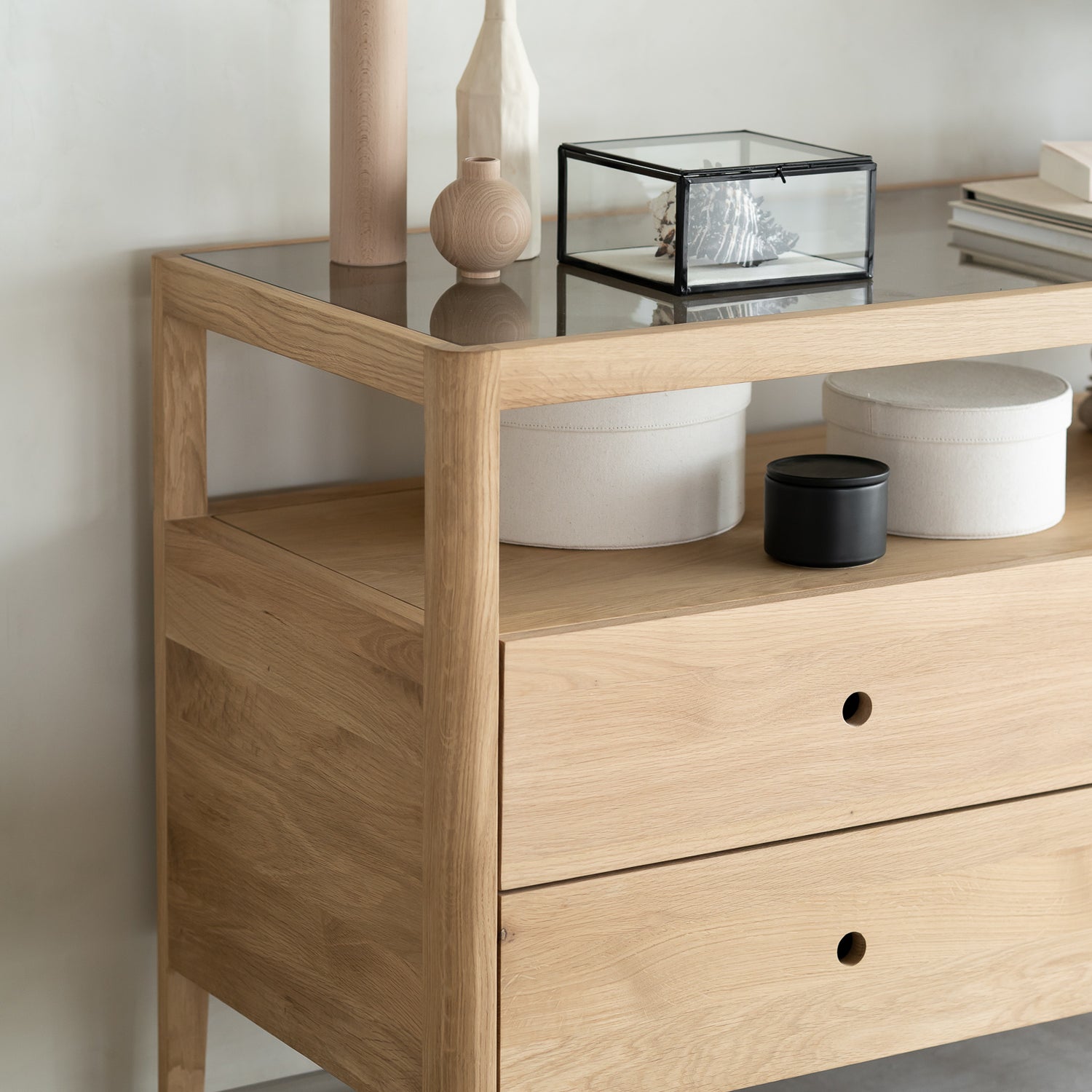 Spindle Kommode - Eiche - 4 Schubladen - 150 x 56 x 83 cm - ZEN ZONE Furniture