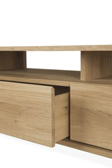 Shadow TV-Schrank - Eiche - 2 Schubladen - 140 x 46 x 42 cm - ZEN ZONE Furniture