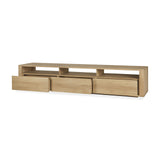 Shadow TV-Schrank - Eiche - 3 Schubladen - 210 x 46 x 42 cm - ZEN ZONE Furniture