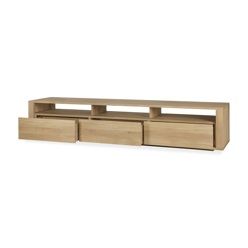 Shadow TV-Schrank - Eiche - 3 Schubladen - 210 x 46 x 42 cm - ZEN ZONE Furniture
