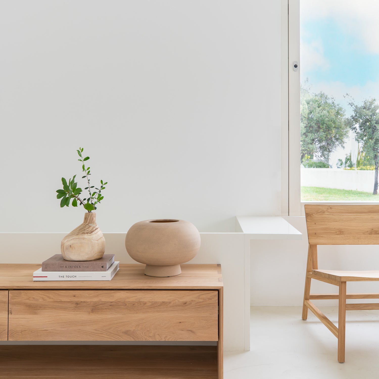 Nordic TV-Schrank - Eiche - 1 Klapptür - 1 Schublade - 180 x 46 x 45 cm - ZEN ZONE Furniture