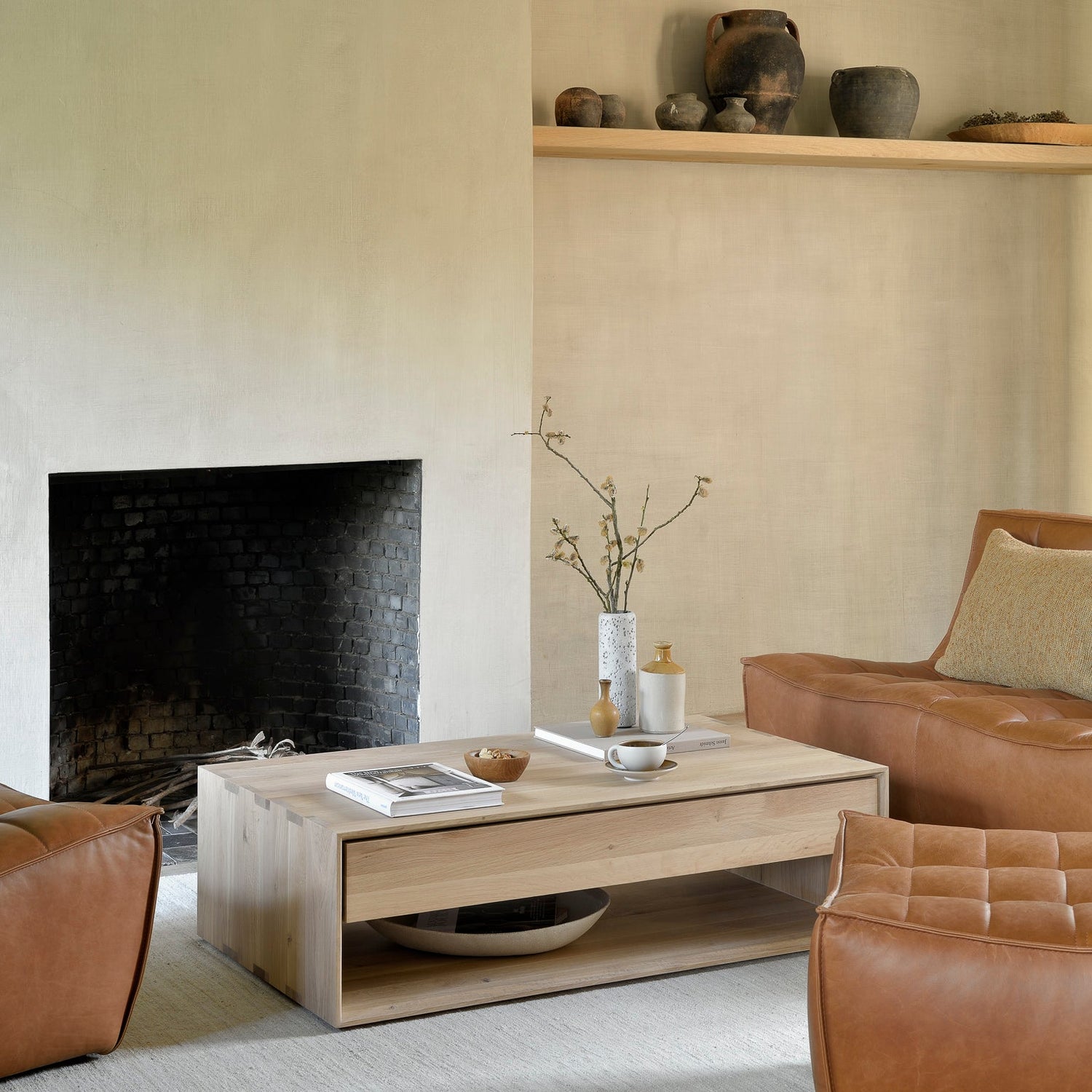 Nordic Couchtisch - Eiche - 1 Schublade - rechteckig - ZEN ZONE