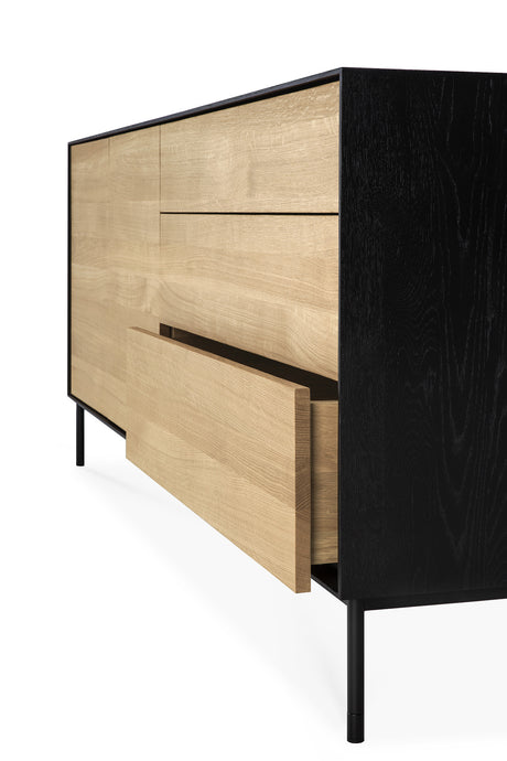 Blackbird Sideboard - lackierte Eiche - 2 Türen - 3 Schubladen - 180 x 45 x 80 cm - ZEN ZONE Furniture
