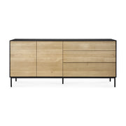 Blackbird Sideboard - lackierte Eiche - 2 Türen - 3 Schubladen - 180 x 45 x 80 cm - ZEN ZONE Furniture