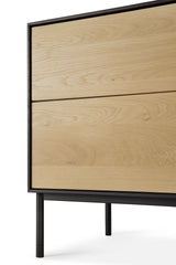 Blackbird TV-Schrank - lackierte Eiche - 1 Tür - 1 Klapptür - 2 Schubladen - 180 x 45 x 61 cm - ZEN ZONE Furniture
