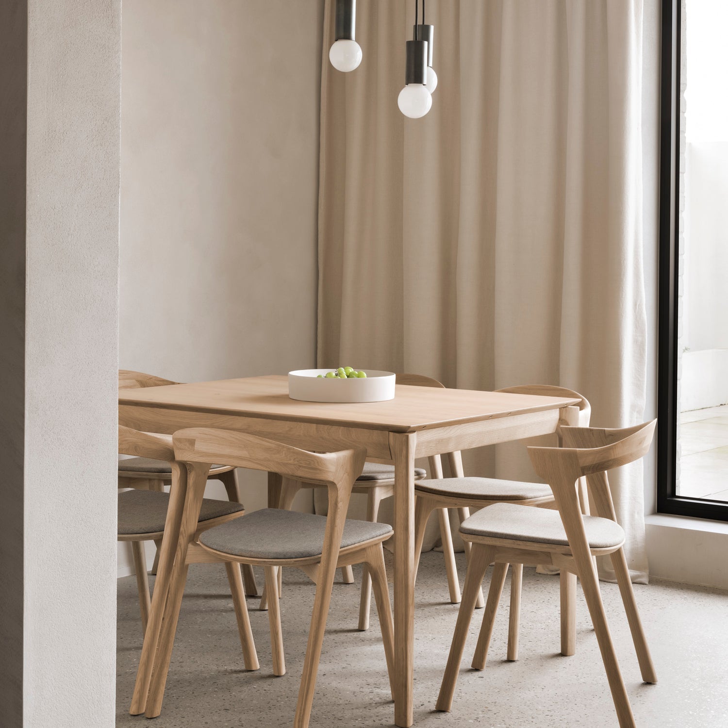 Bok ausziehbarer Esstisch - Eiche - rechteckig - 120/180 x 90 x 76 cm - ZEN ZONE Furniture