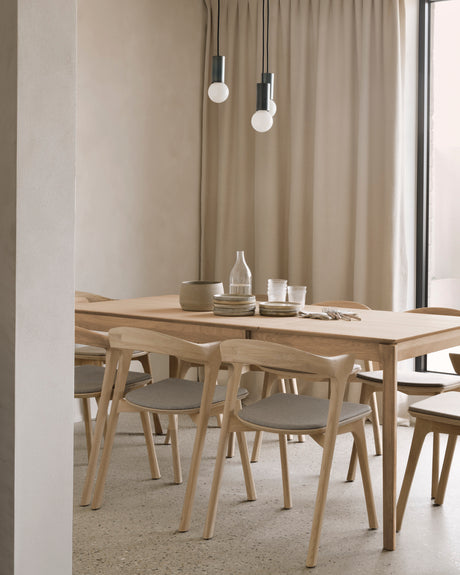 Bok ausziehbarer Esstisch - Eiche - rechteckig - 120/180 x 90 x 76 cm - ZEN ZONE Furniture
